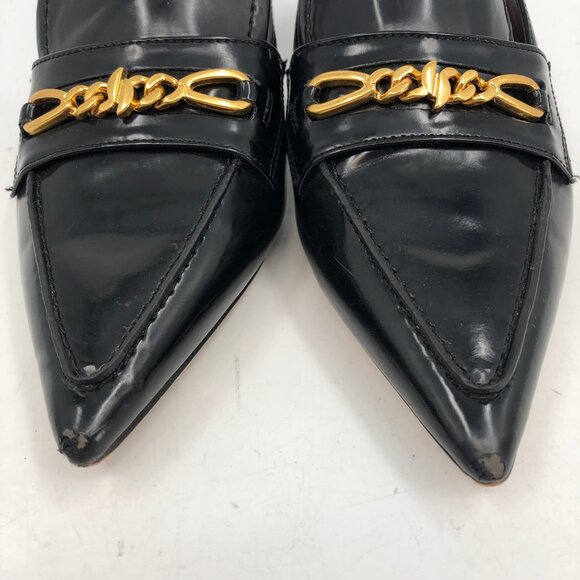 Franco Sarto Black Slingback Loafer Heels | Size 5 - Picture 4 of 11